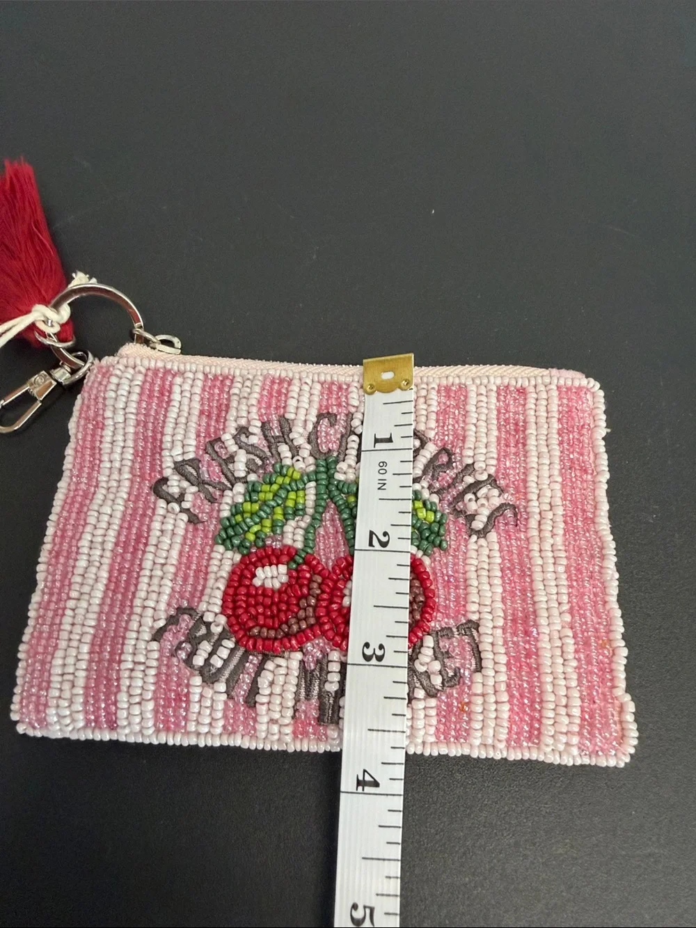 SOL + Mer | Beaded Cherry Coin Pouch 🍒